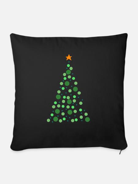 Weihnachtsbaum - Sofakissenbezug 45 x 45 cm - Schwarz