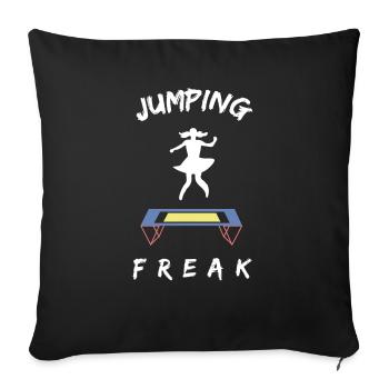 Gymnastik Turnen und Trampolin Akrobatik Sport - Sofakissenbezug 45 x 45 cm - Schwarz - Vorne
