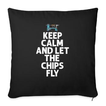 Woodturning Woodturning Wood Lathe Lathe - Sofa pillowcase 17,3'' x 17,3'' (45 x 45 cm) - black - Front