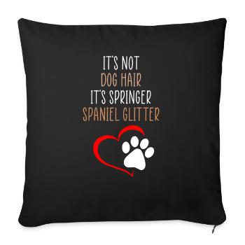 Springer glitter funny quote - Sofa pillowcase 17,3'' x 17,3'' (45 x 45 cm) - black - Front