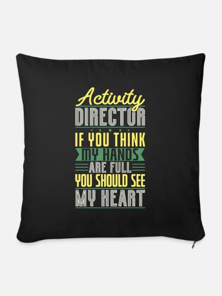 Activity Director Appreciation - Sofakissenbezug 45 x 45 cm - Schwarz