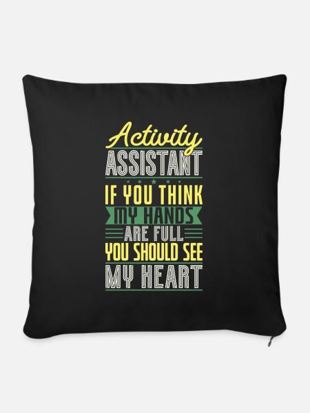 Activity Assistant Appreciation - Sofakissenbezug 45 x 45 cm - Schwarz