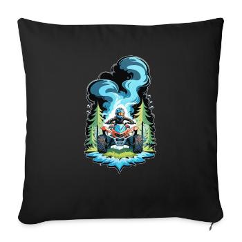Quad & Off-Road - Sofa pillowcase 17,3'' x 17,3'' (45 x 45 cm) - black - Front