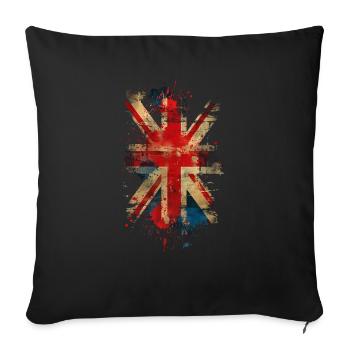Union Jack - Sofa pillowcase 17,3'' x 17,3'' (45 x 45 cm) - black - Front