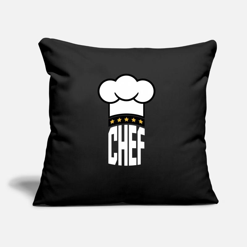 Toque de chef 5 étoiles Le Chef Kitchen Master Housse de coussin décorative 45 x 45 cm