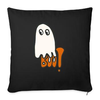 Halloween Geist Boo! - Sofakissenbezug 45 x 45 cm - Schwarz - Vorne