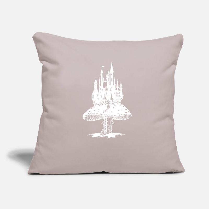 Fairytale castle on a giant toadstool Sofa pillowcase 17,3'' x 17,3'' (45 x 45 cm)