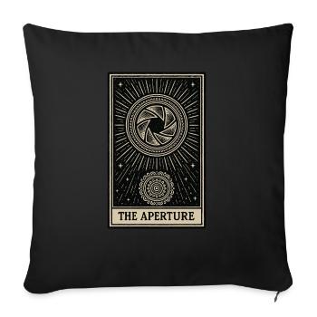 Carte de tarot de photographie – L’ouverture - Housse de coussin décorative 45 x 45 cm - noir - Devant