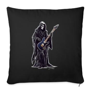 Guitar Reaper | Guitar, Heavy Matal - Sofa pillowcase 17,3'' x 17,3'' (45 x 45 cm) - black - Front