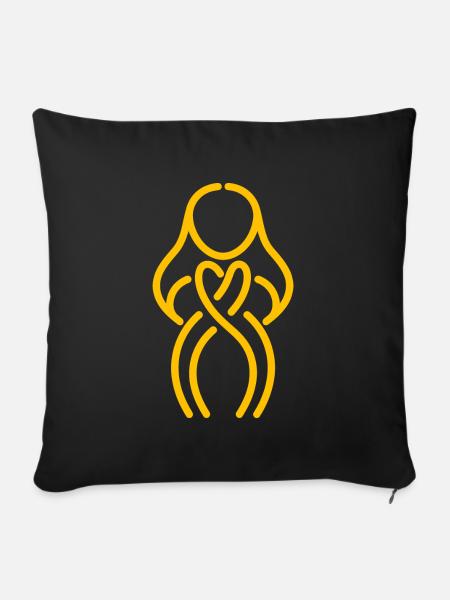Endometriose - Sofakissenbezug 45 x 45 cm - Schwarz