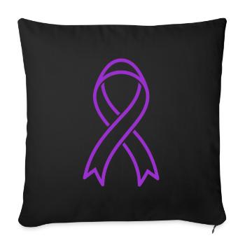 Sensibilisation à la maladie d’Alzheimer - Housse de coussin décorative 45 x 45 cm - noir - Devant