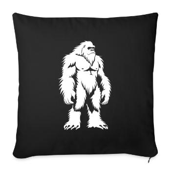 Yeti - Housse de coussin décorative 45 x 45 cm - noir - Devant