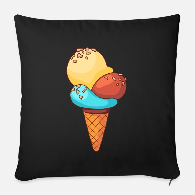 Eis - Sofakissenbezug 45 x 45 cm - Schwarz