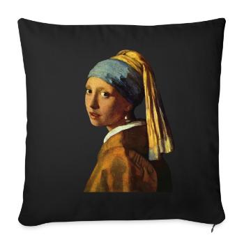 GHB Vermeer 30072017 1 - Sofa pillowcase 17,3'' x 17,3'' (45 x 45 cm) - black - Front