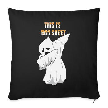 Gespenst - This is Boo Sheet, dab, dabbing - Sofakissenbezug 45 x 45 cm - Schwarz - Vorne