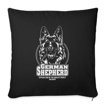 BERGER ALLEMAND les gens les plus cool qui disent Wilsigns - Housse de coussin décorative 45 x 45 cm - noir - Devant