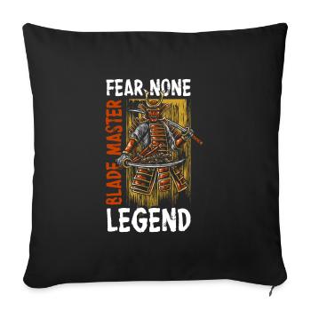 Krieger Kendo Geek Fechten - Sofakissenbezug 45 x 45 cm - Schwarz - Vorne