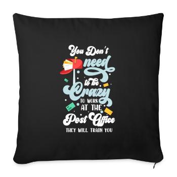 Postman letters Parcel carrier - Sofa pillowcase 17,3'' x 17,3'' (45 x 45 cm) - black - Front