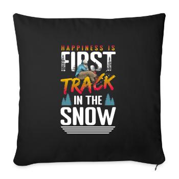Snowboarding Snow Freestyle - Sofa pillowcase 17,3'' x 17,3'' (45 x 45 cm) - black - Front