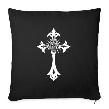 Gothic cross - Sofa pillowcase 17,3'' x 17,3'' (45 x 45 cm) - black - Front