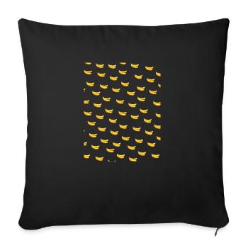 It's all banana - Sofa pillowcase 17,3'' x 17,3'' (45 x 45 cm) - black - Front