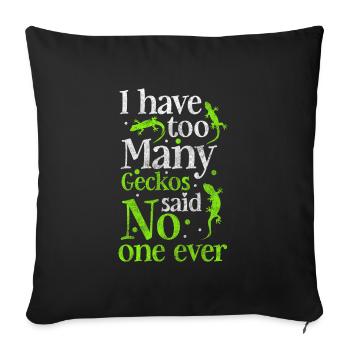 Reptile Tropical Terrarium Lizard Lover - Sofa pillowcase 17,3'' x 17,3'' (45 x 45 cm) - black - Front