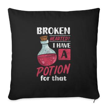 Potion de guérison Herbal Medicine Shaman en bonne santé - Housse de coussin décorative 45 x 45 cm - noir - Devant