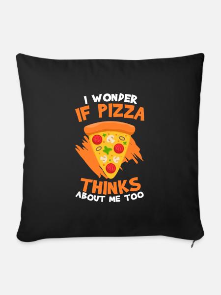 Fast Food Italienisch Liebe - Sofakissenbezug 45 x 45 cm - Schwarz