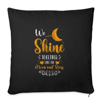 Stars Wishes Dream Night Sky - Housse de coussin décorative 45 x 45 cm - noir - Devant