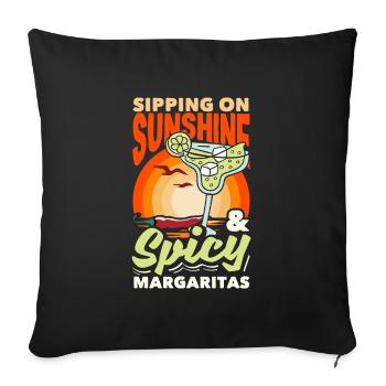 Attenzione Spicy Margarita Cocktail Lover's - Sofakissenbezug 45 x 45 cm - Schwarz - Vorne