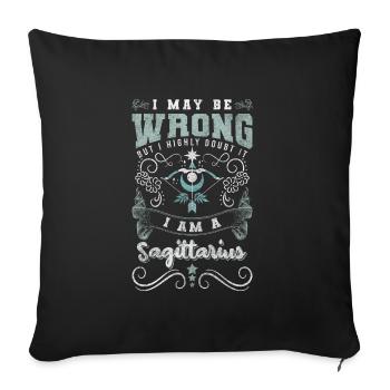 Horoscope Constellation - Sofa pillowcase 17,3'' x 17,3'' (45 x 45 cm) - black - Front