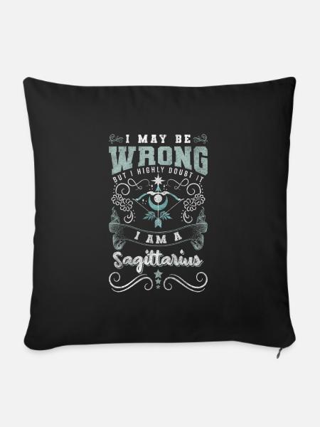 Horoskop Sternbild - Sofakissenbezug 45 x 45 cm - Schwarz