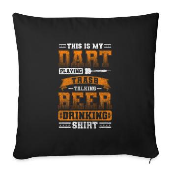 Fléchettes Disque Aiming Sports Hommes - Housse de coussin décorative 45 x 45 cm - noir - Devant