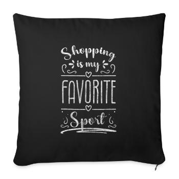 Shopping Offer Clothing Shopping Mall - Sofa pillowcase 17,3'' x 17,3'' (45 x 45 cm) - black - Front
