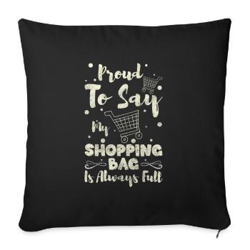 Shopping Money Clothing Queen - Sofa pillowcase 17,3'' x 17,3'' (45 x 45 cm) - black - Front
