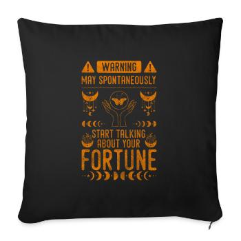 Fortune Teller Esotericism Cards Magic - Sofa pillowcase 17,3'' x 17,3'' (45 x 45 cm) - black - Front