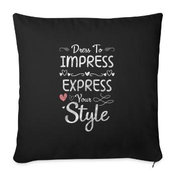 Fashion Lovers Trend Newfangled Jewelry - Sofa pillowcase 17,3'' x 17,3'' (45 x 45 cm) - black - Front