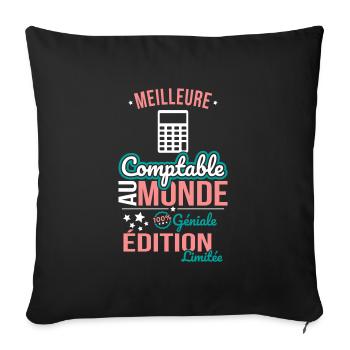 Der beste Buchhalter der Welt - 100% genial - Sofakissenbezug 45 x 45 cm - Schwarz - Vorne