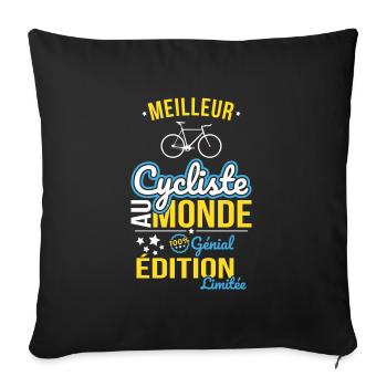 Best Cyclist in the World - 100% Awesome - Sofa pillowcase 17,3'' x 17,3'' (45 x 45 cm) - black - Front