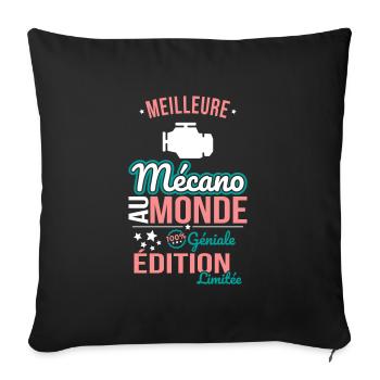 Best Mechanic in the World - 100% Awesome - Sofa pillowcase 17,3'' x 17,3'' (45 x 45 cm) - black - Front