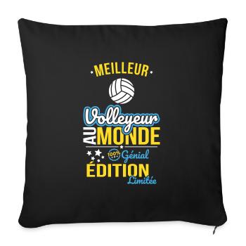 Best Volleyball Player in the World - 100% Awesome - Sofa pillowcase 17,3'' x 17,3'' (45 x 45 cm) - black - Front