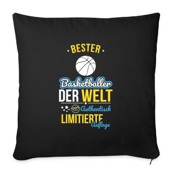 Best Basque Baller in the World - 100% Authentic - Sofa pillowcase 17,3'' x 17,3'' (45 x 45 cm) - black - Front