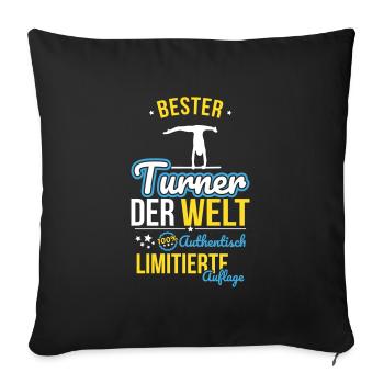 Best Gymnast in the World - 100% Authentic - Sofa pillowcase 17,3'' x 17,3'' (45 x 45 cm) - black - Front