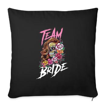 Team Bride Skeleton - Sofa pillowcase 17,3'' x 17,3'' (45 x 45 cm) - black - Front