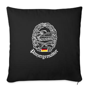 Panzergrenadier Bundeswehr - Sofakissenbezug 45 x 45 cm - Schwarz - Vorne