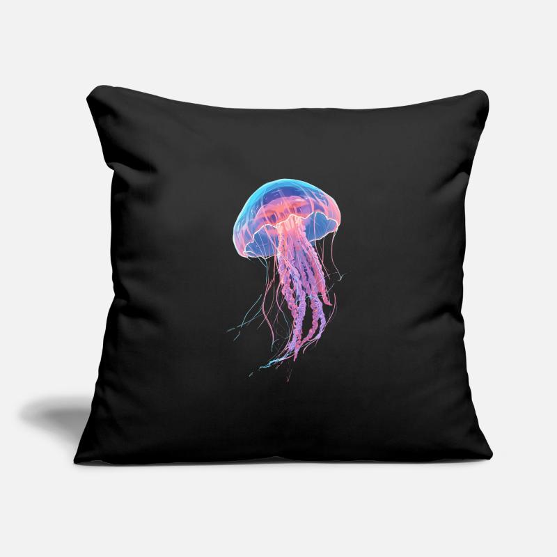 Rainbow Neon Jellyfish Sofa pillowcase 17,3'' x 17,3'' (45 x 45 cm)