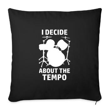 Batteur Disant Tambours - Housse de coussin décorative 45 x 45 cm - noir - Devant