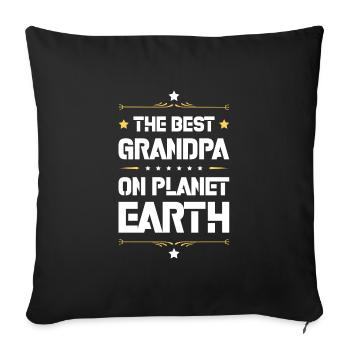 Meilleur dicton de grand-père - Housse de coussin décorative 45 x 45 cm - noir - Devant