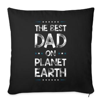 Meilleur papa disant papa papa - Housse de coussin décorative 45 x 45 cm - noir - Devant