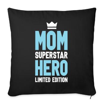 Maman Maman en édition limitée disant maman - Housse de coussin décorative 45 x 45 cm - noir - Devant